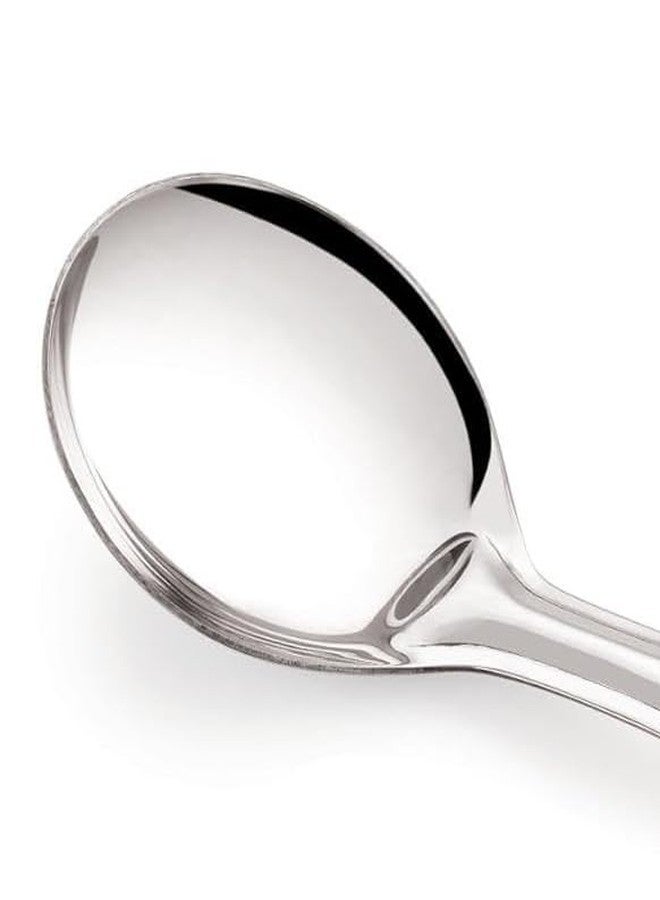 GS KITCHENWARE GS Stainless Steel Oval Shape Serving Spoon | Scooper & Spatula Server for Kitchen, Dining & Cooking | Silver, Length 24 cm. - Image 4